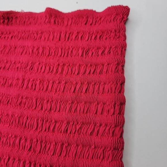 Fuchsia Sexy Crop Top Strapless Tube Top Smocked Stretchy Summer Ba… - Picture 6 of 12